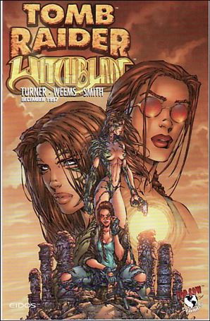 Tomb Raider/Witchblade issue 1-B Brown background