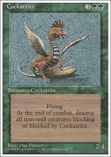 Magic the Gathering: 4th Edition (Base Set) card 237 Cockatrice