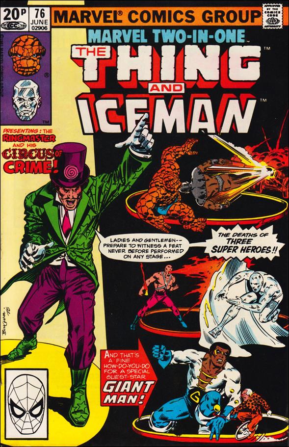 Marvel Two-in-One (1974) issue 76-C UK Price Cover