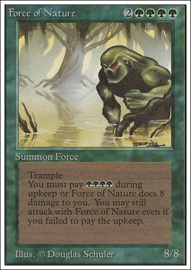 Magic the Gathering: Unlimited (Base Set) card 195 Force of Nature