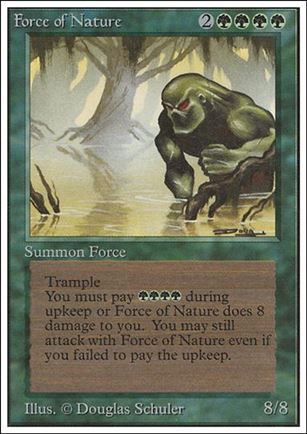 Magic the Gathering: Unlimited (Base Set) card 195 Force of Nature
