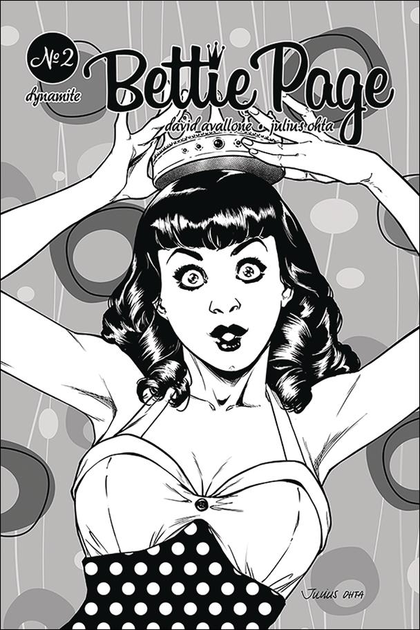 Bettie Page (2018) issue 2-I Julius Ohta 1:40 Black & White Cover