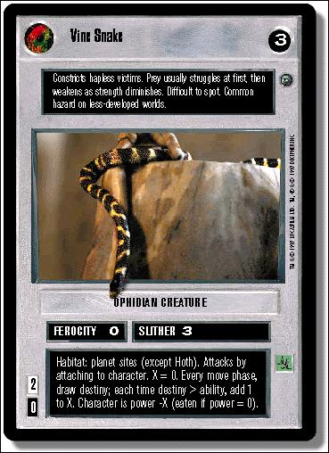 Star Wars: Dagobah Limited (Base Set) card 97 Vine Snake
