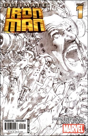Ultimate Iron Man issue 1-D Bryan Hitch Sketch Cover (3rd Printing)