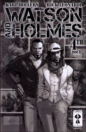 Watson & Holmes issue 4-B Rick Leonardi Black and White Cover