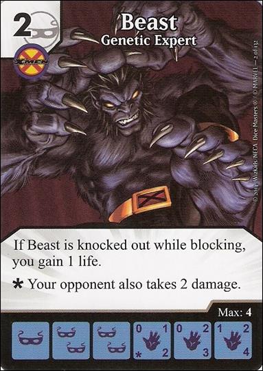 Marvel Dice Masters Avengers vs. X-Men  card 2 Beast: Genetic Expert