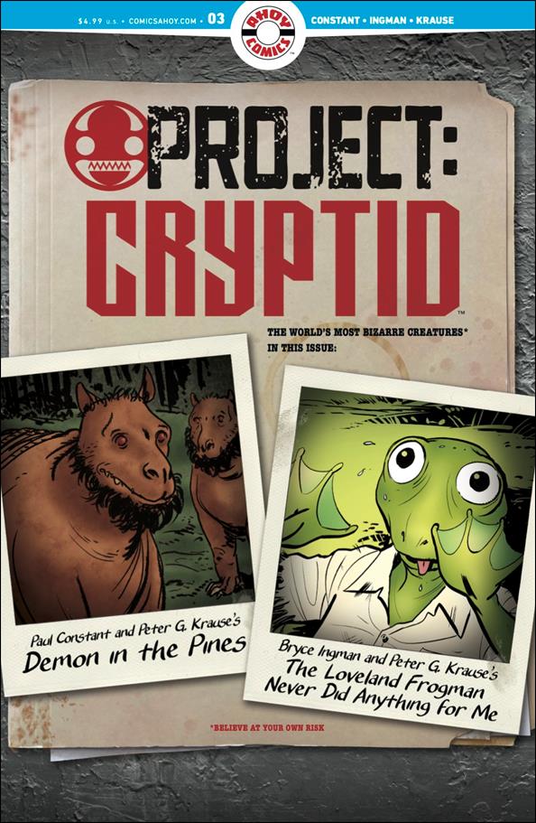 Project Cryptid issue 3 Peter Krause Cover