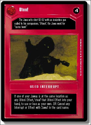 Star Wars: Premiere Limited (Base Set) card 118 Utinni!