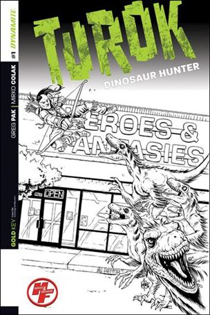 Turok: Dinosaur Hunter (2014) issue 1-U Ken Haeser Heroes & Fantasies B&W Cover