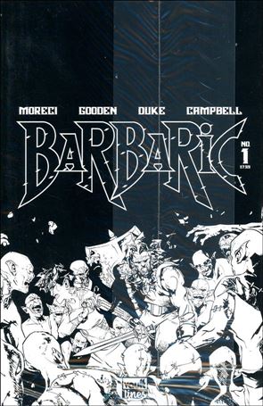 Barbaric issue 1-J Nathan Gooden Deluxe B&W Edition Black Bag Cover