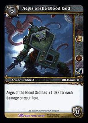 World of Warcraft: Through the Dark Portal (Base Set) card 247 Aegis of the Blood God