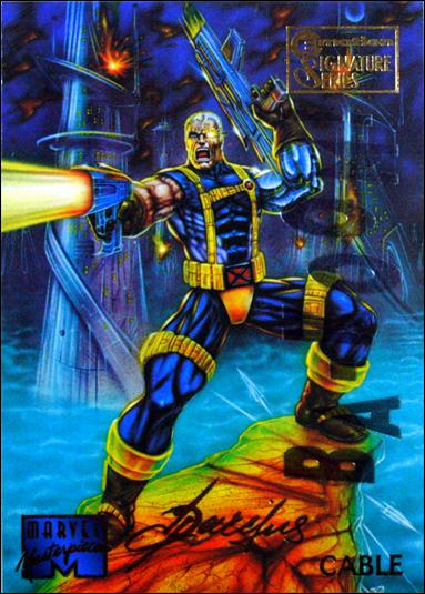 1995 Marvel Masterpieces (Multi-Foil E-Motion Parallel Base Set) card 15 Cable