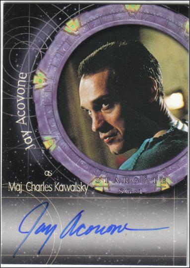 Stargate SG-1 Premiere (Autograph Subset) card A8 Jay Acavone as Major Charles Kawalsky
