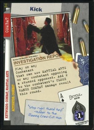 X-Files: Premiere Edition (Base Set) card XF96-0008v1 Kick