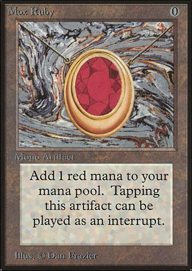 Magic the Gathering: Limited Edition Beta (Base Set) card 266 Mox Ruby
