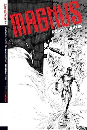 Magnus Robot Fighter (2014) issue 9-C Jonathan Lau 1:10 Black & White Cover