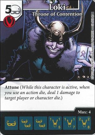 Marvel Dice Masters Avengers Infinity Campaign Box  card 31 Loki: Throne of Contention