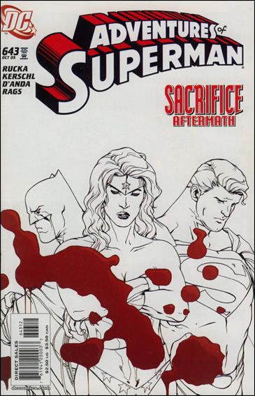 Adventures of Superman (1987) issue 643-B Bloody Sketch Cover (2nd Printing)