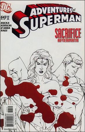 Adventures of Superman (1987) issue 643-B Bloody Sketch Cover (2nd Printing)