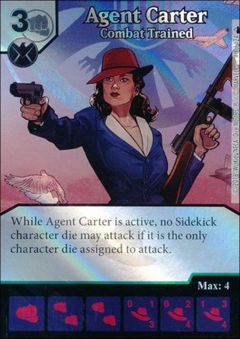 Marvel Dice Masters Deadpool card 41 Agent Carter: Combat Trained