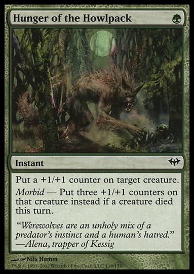 Magic the Gathering: Dark Ascension (Base Set) card 119 Hunger of the Howlpack