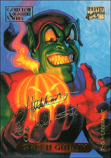 1994 Marvel Masterpieces (Gold-Foil Signature Parallel Base Set) card 44 Green Goblin