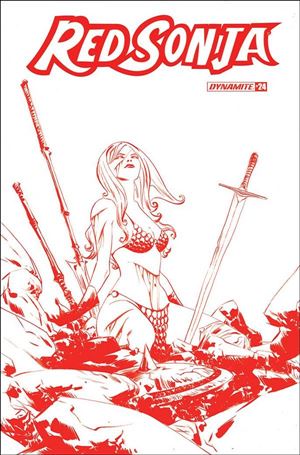 Red Sonja (2019) issue 24-M Jae Lee 1:21 Red Line Art Cover