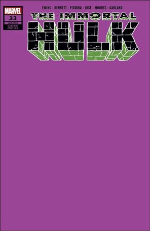 Immortal Hulk issue 33-H 1:200 Purple Blank Cover