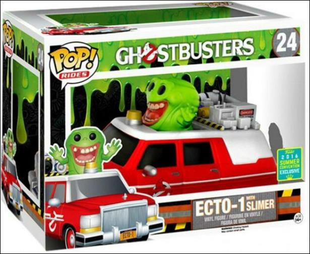 POP! Rides figure 24-B Ecto-1 with Slimer Summer Convention