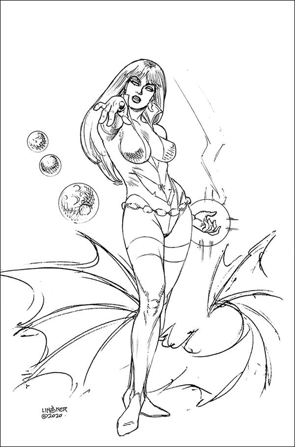 Vampirella: The Dark Powers issue 3-P Joseph Michael Linsner 1:30 B&W Virgin Cover