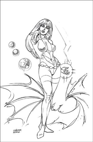 Vampirella: The Dark Powers issue 3-P Joseph Michael Linsner 1:30 B&W Virgin Cover