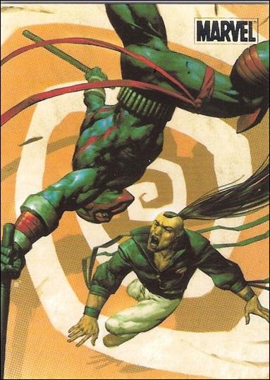 Marvel Heroes and Villains (Silver Foil Parallel Base Set) card 52 Night Thrasher vs Midnight's Fire