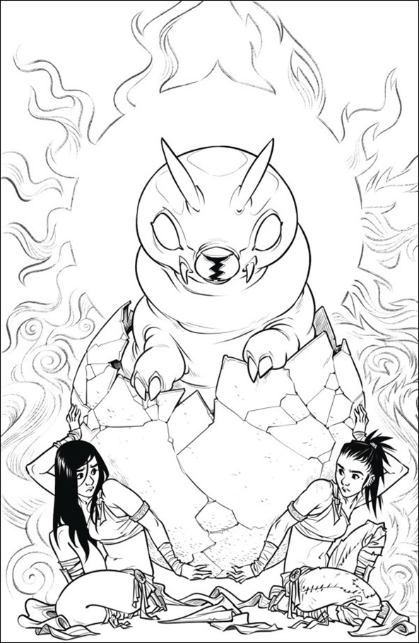 Mothra: Queen of the Monsters issue 2-D Sophie Campbell B&W Virgin 1:50 Cover
