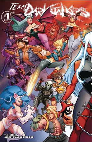 Team Darkstalkers issue 1-B Alberto Jimenez Alburquerque Connecting Cover