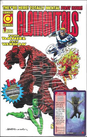 Elementals (1995) issue 1 Polybagged with Animal Agility Trading Card