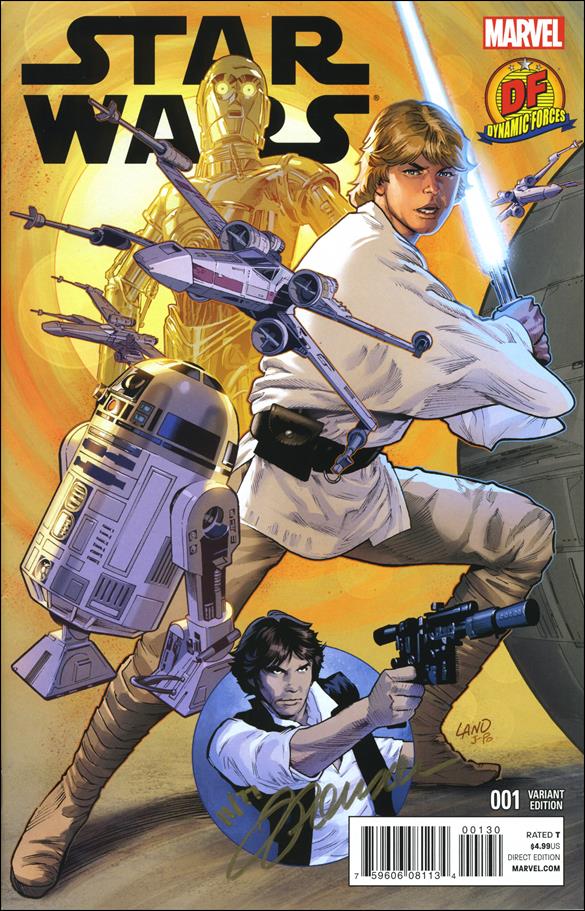 Star Wars (2015) issue 1-ZO DF Land Cover (Signed in Gold by J. Ponsor) 1/77