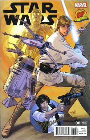 Star Wars (2015) issue 1-ZO DF Land Cover (Signed in Gold by J. Ponsor) 1/77