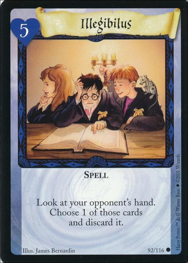 Harry Potter (Base Set) card 92 Illegibilus