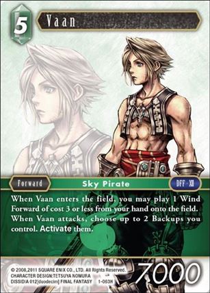 Final Fantasy Trading Card Game: Opus I (Base Set) card 063H Vaan