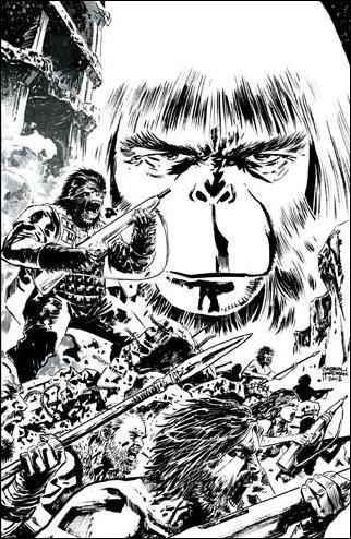 Exile on the Planet of the Apes issue 3-C Gabriel Hardman Virgin Cover