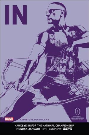 Hawkeye vs Deadpool issue 4-B 1:10 IN ESPN Cover