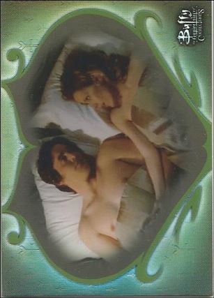 Buffy the Vampire Slayer: Connections (Base Set) card 42 Xander + Anya: Passionate Connection