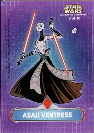 Star Wars: The Clone Wars (Die-Cut Sticker Subset) card 8 Asajj Ventress
