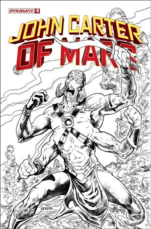 John Carter of Mars (2022) issue 3-J Dave Acosta 1:15 Black & White Cover