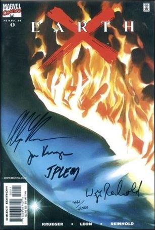 Earth X (1999) issue 0-C DF (Signed Ross, Krueger, Leon, Reinhold) 1/2500