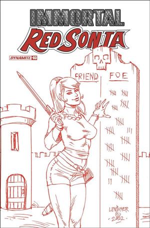 Immortal Red Sonja issue 3-K Joseph Michael Linsner 1:10 Red Line Art Cover