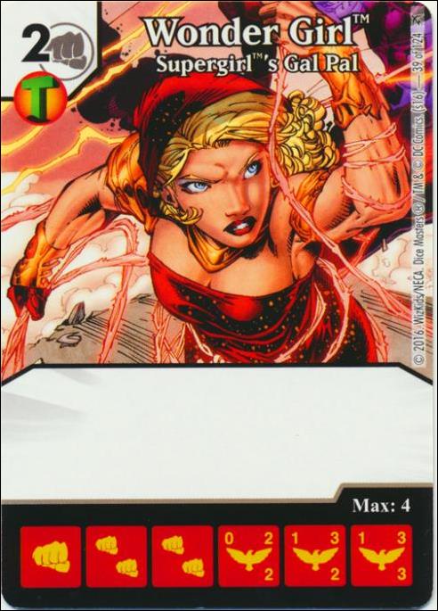 DC Comics Dice Masters Green Arrow and The Flash card 39 Wonder Girl: Supergirl's Gal Pal