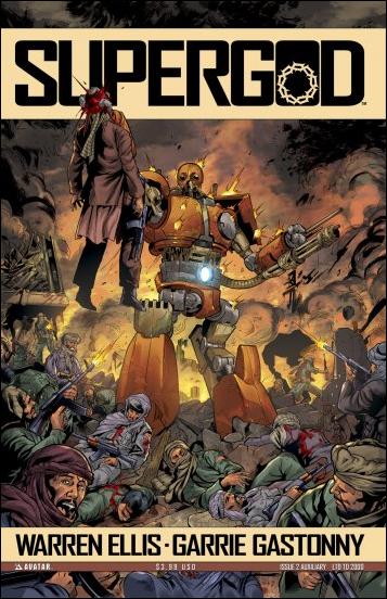 Warren Ellis' Supergod issue 2-D Auxiliary Cover 1/2000