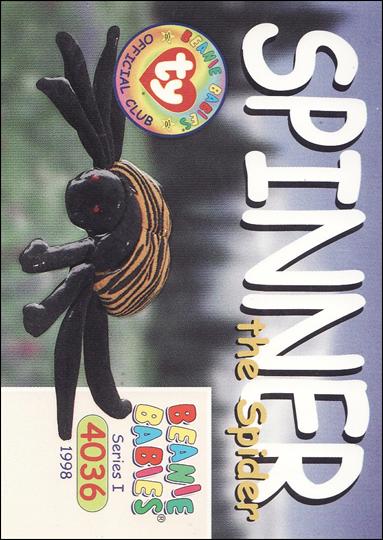Beanie Babies Series 1 (Base Set) card 125 Spinner the Spider