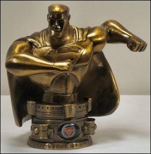 Justice League Bust Paperweights item 1-B Superman (2006 NYCC Bronze) 1/1000